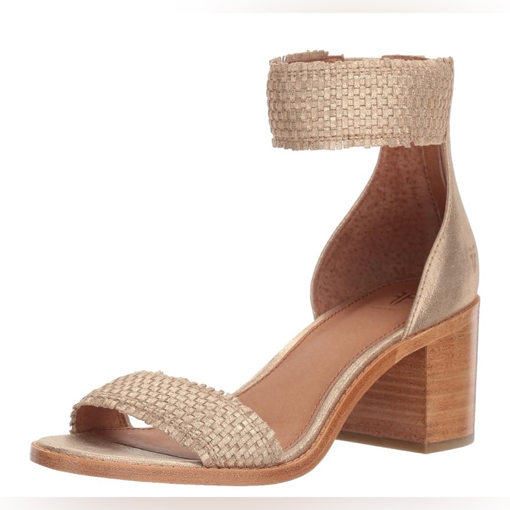 FRYE Bianca Woven Back Zip Heeled Sandals - Picture 4 of 16